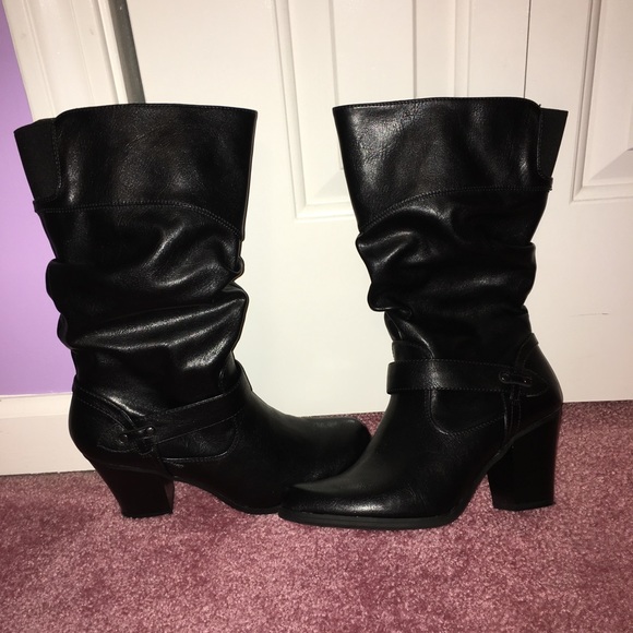 white mountain mid calf boots